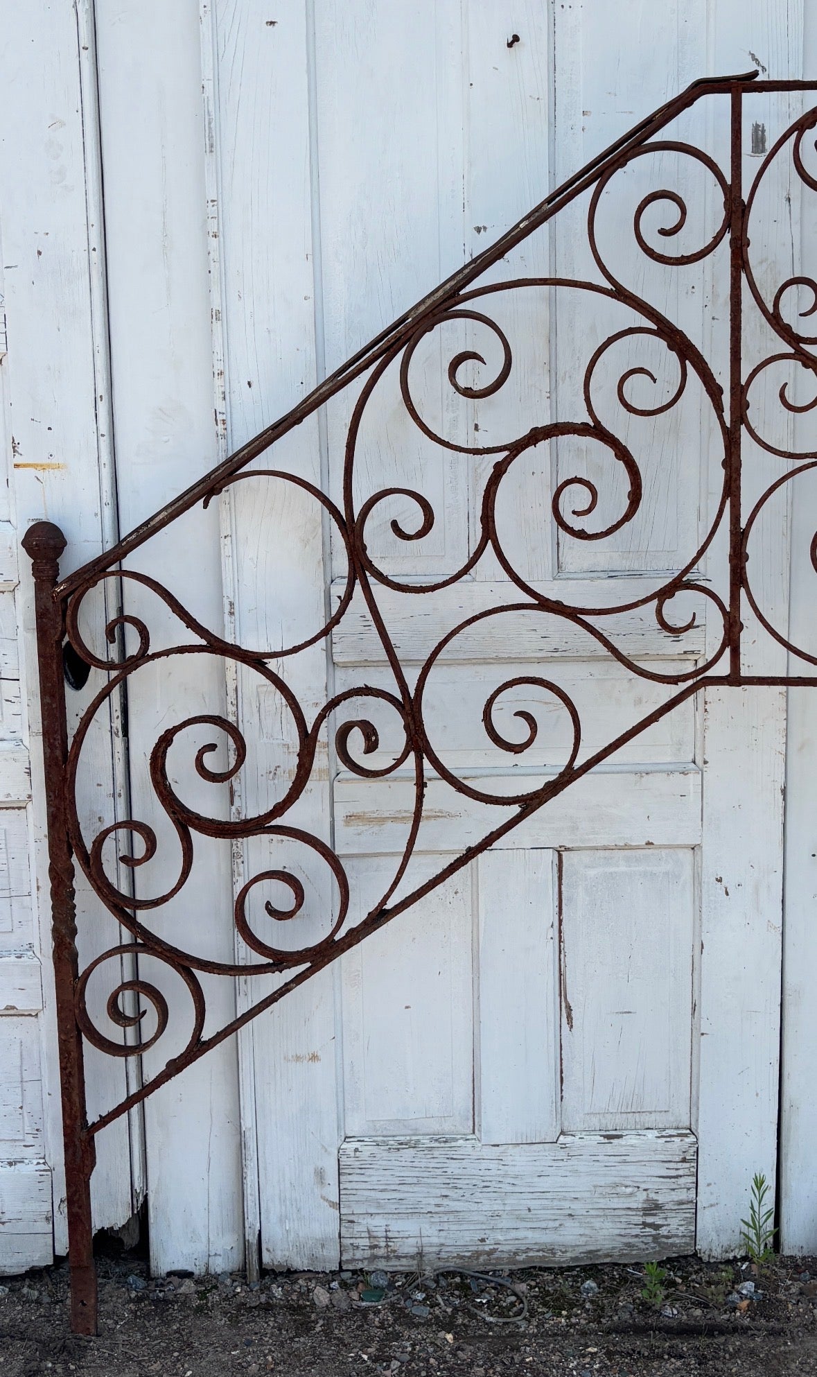 5 Foot 1800s Wrought Iron Ornate Railing GA21232