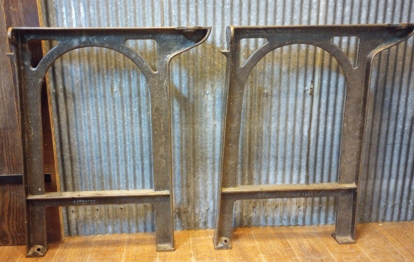 Pair of Cast Iron Machine Legs 32" T x 21 1/2" W