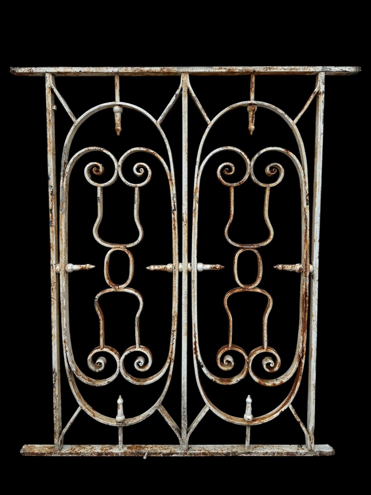 102 Ft of Antique White Garden Gate Fence Panels GA20883