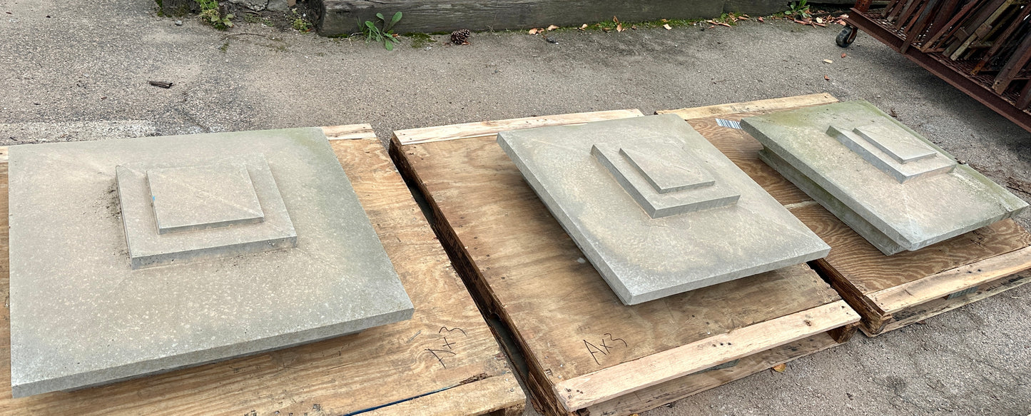 Arts & Craft Style Cast Concrete Column Tops GA20482