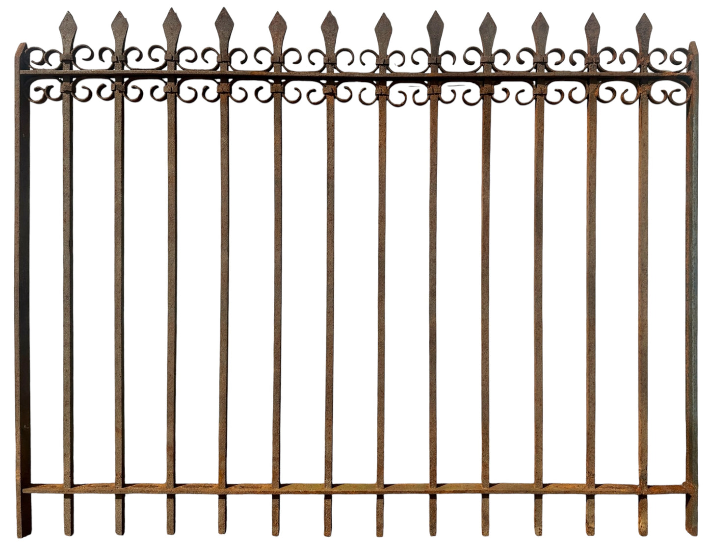 Antique Wrought Iron Garden Gate - 46.5" W x 36.5" T - GA20967