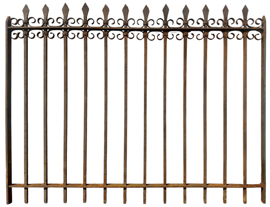 Antique Wrought Iron Garden Gate - 46.5" W x 36.5" T - GA20967