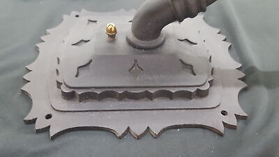 Pair of Very Large Black Cast Iron Wall Sconces