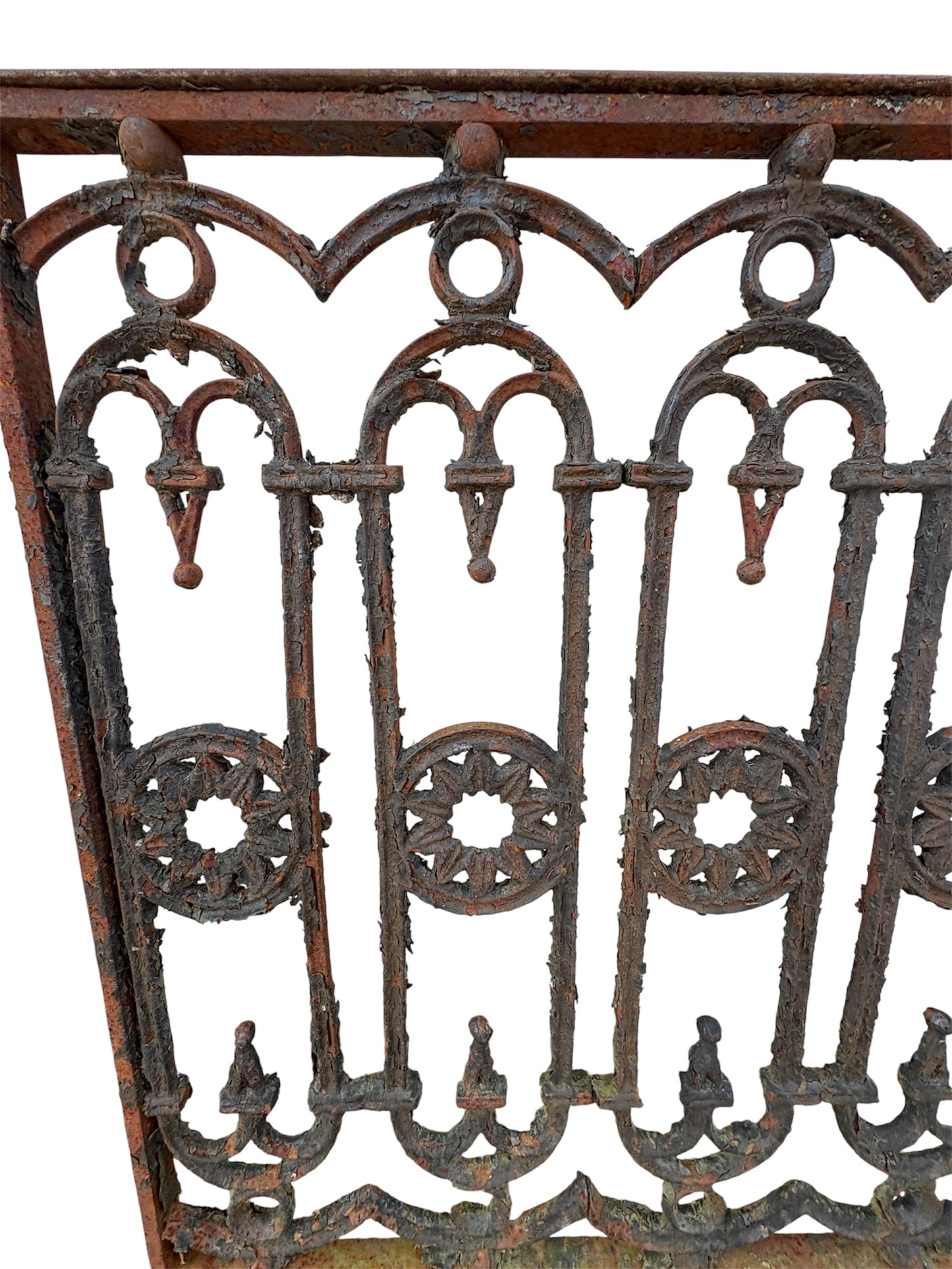 2.5 feet of antique cast iron fence GA21097