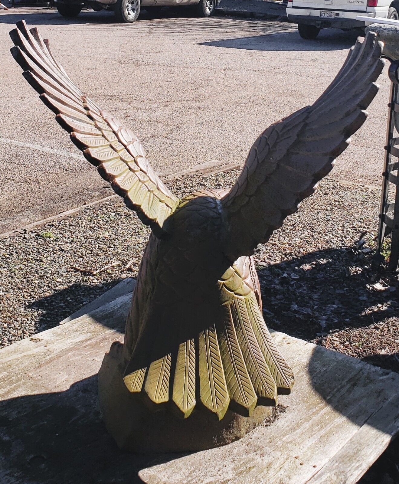 Ornate Cast Iron Eagle Statue 40" x 40" GA9770