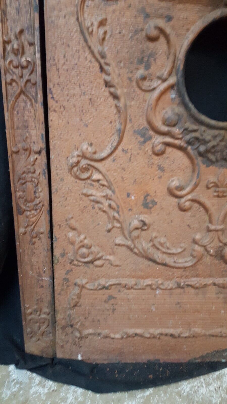 Ornate Cast Iron Fireplace Surround with Matching Summer Cover * Local Pick Up