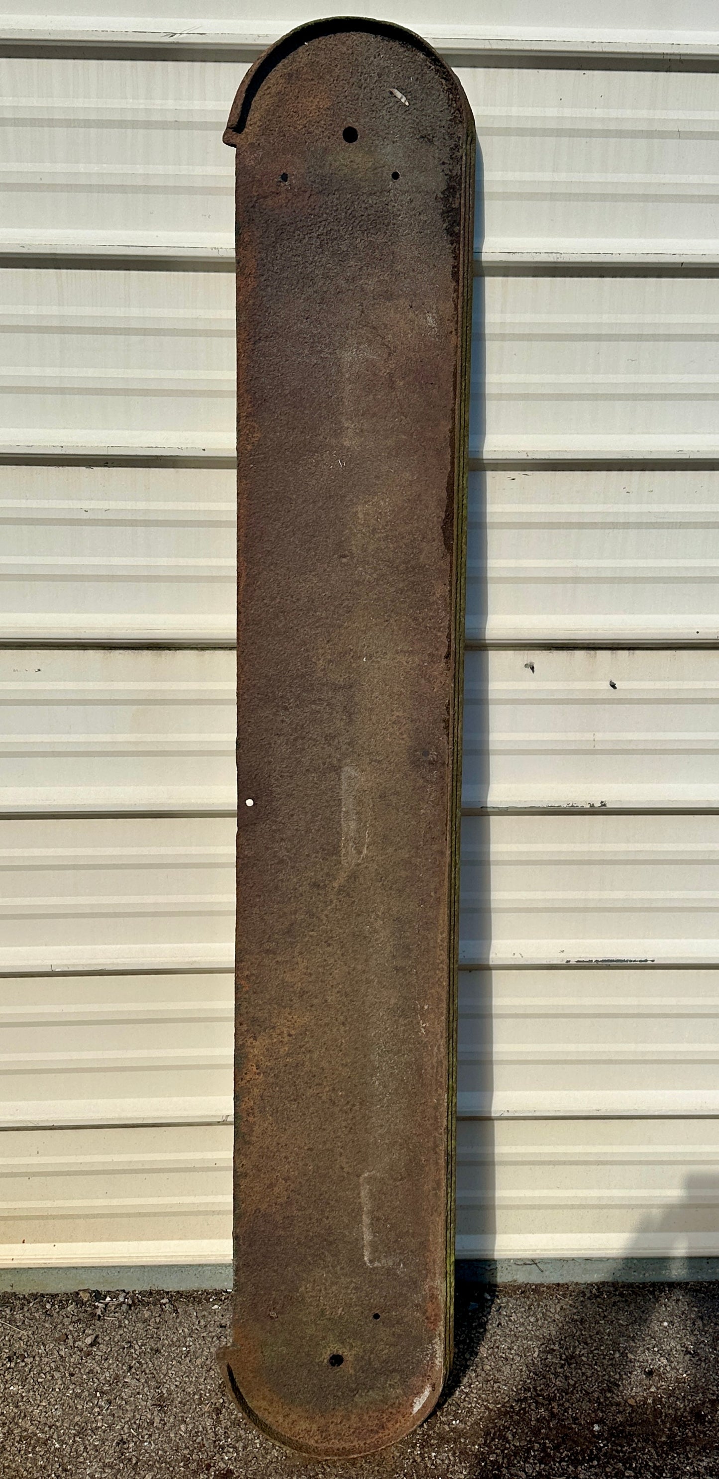 Single, Curved 5+ Ft Long Cast Iron Stair Tread GA20837
