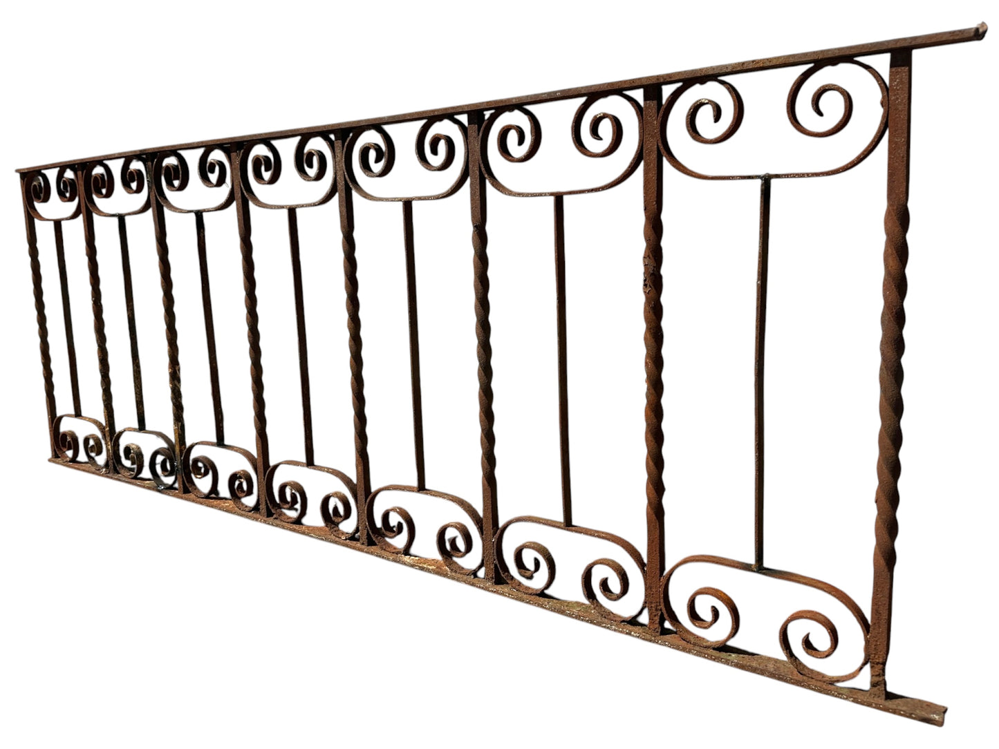 13 Ft of Antique Wrought Iron Fencing GA21020