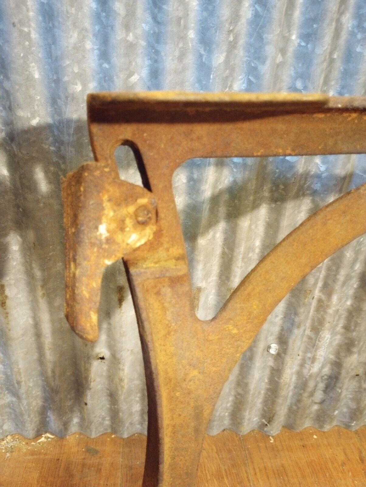 Pair of Cast Iron Art Deco Machine Legs 14 1/4" Tall x 17" Wide
