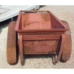 Industrial Red Oxide Factory Rolling Bin Cart