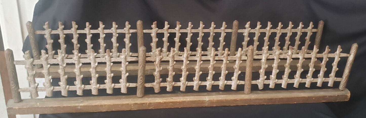 Ornate Cast Iron Miniature or Dollhouse Fence Panels 43" x 8 1/2" GS00184