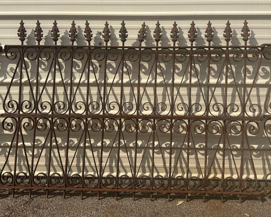 23 Ft of Antique Wrought Iron Fencing GA20809