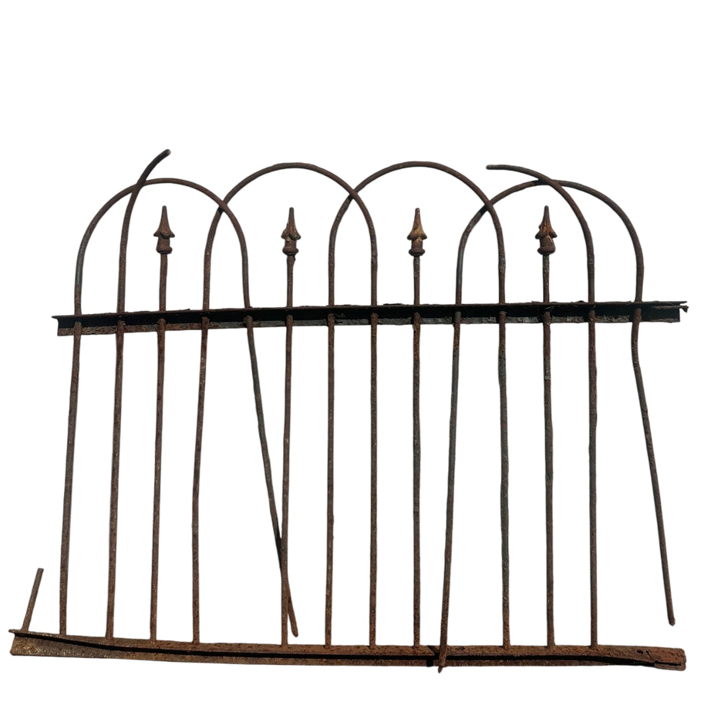 20+ Ft of Antique Wrought Iron Hairpin Garden Gate Fencing GA20846