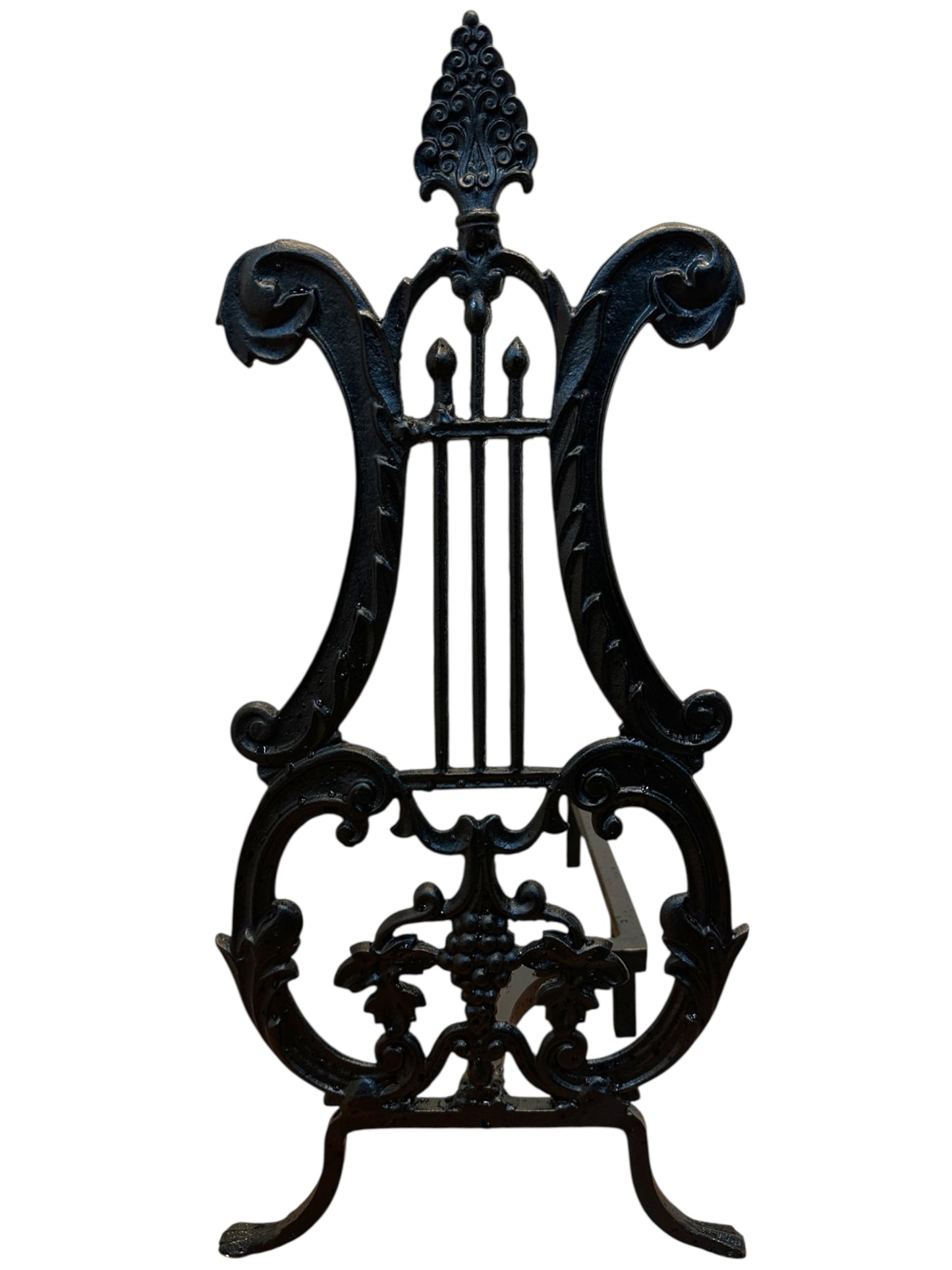Pair of Restored Antique Cast Iron Fireplace Andirons GA20790