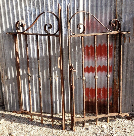 2 Piece Ornate Wrought Iron Gate Set 36" W x 37 " T GS00076