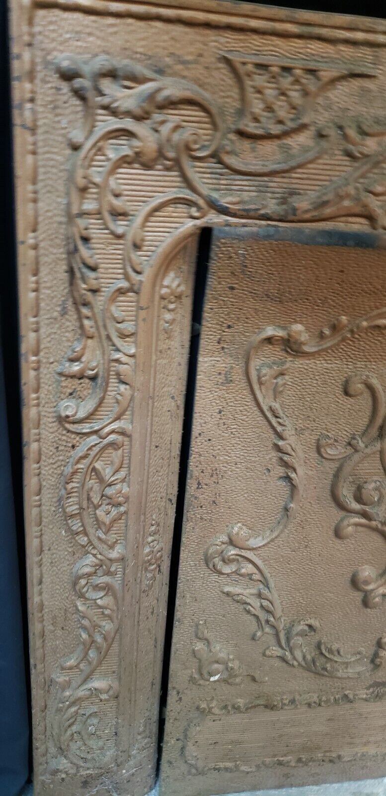 Ornate Cast Iron Fireplace Surround with Matching Summer Cover - Local Pick Up