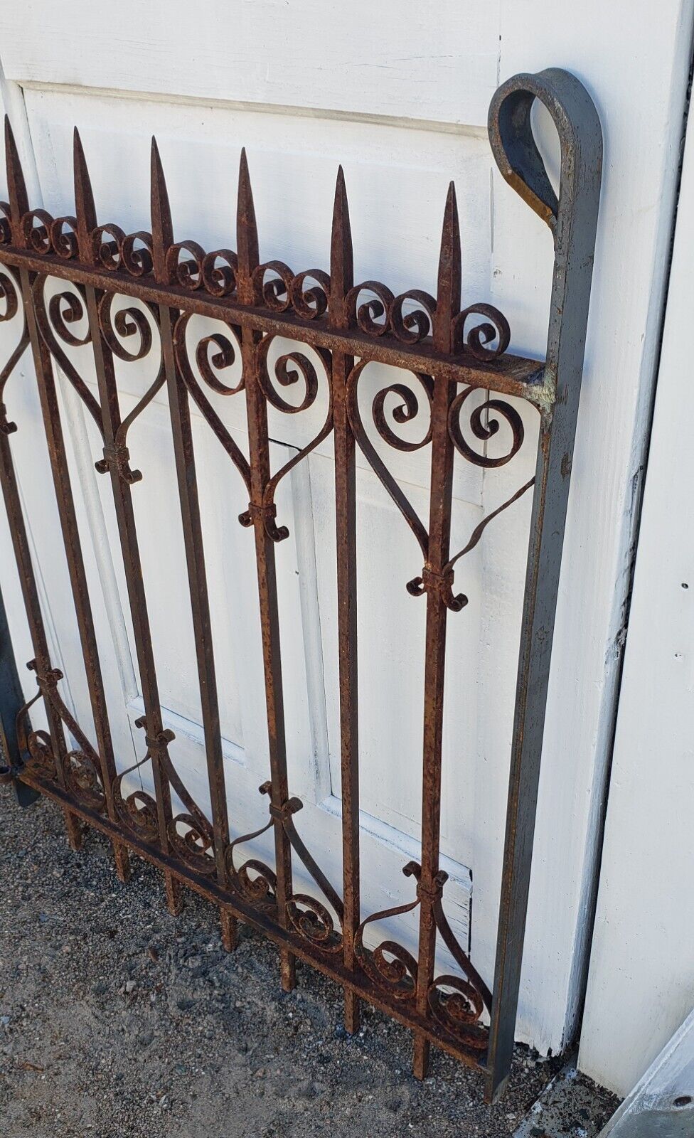 Ornate Wrought Iron Gate w/ Heart Shaped Scrolls 30 1/8" W x 39 1/4" T GS00107