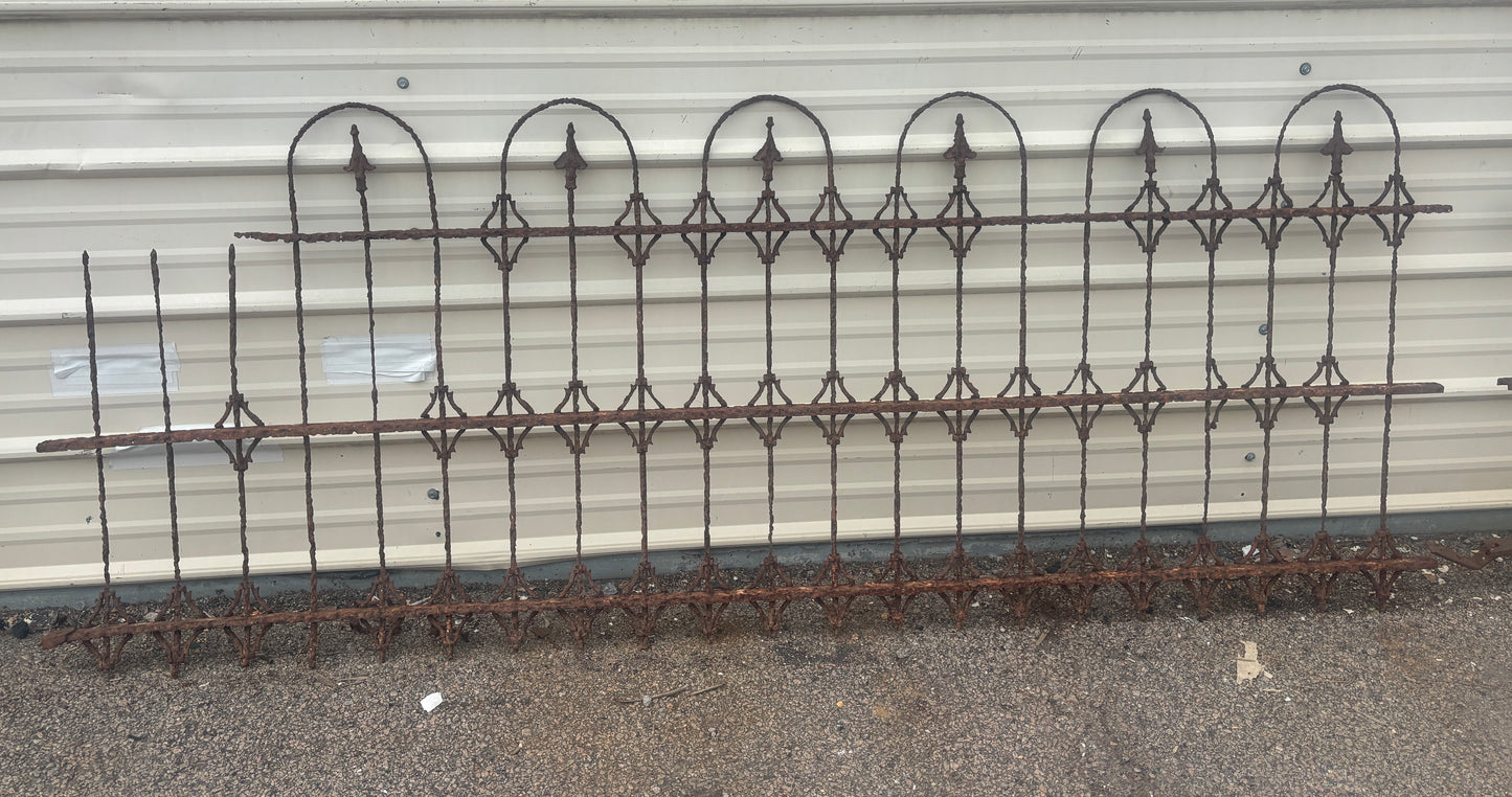 50.5 Feet of Wrought Iron Fence Panels GA21224