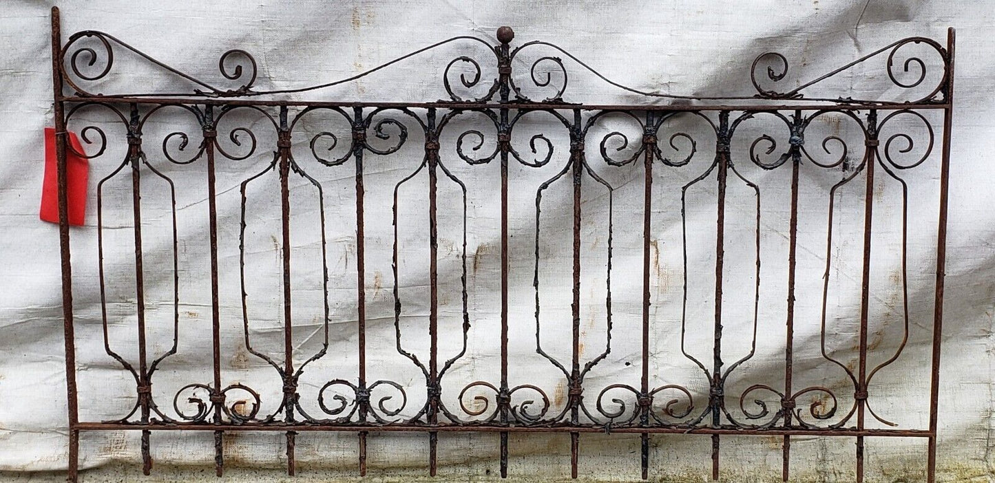 Ornate Wrought Iron Yard or Garden Gate 58 1/4" W by 31" Tall GA9580