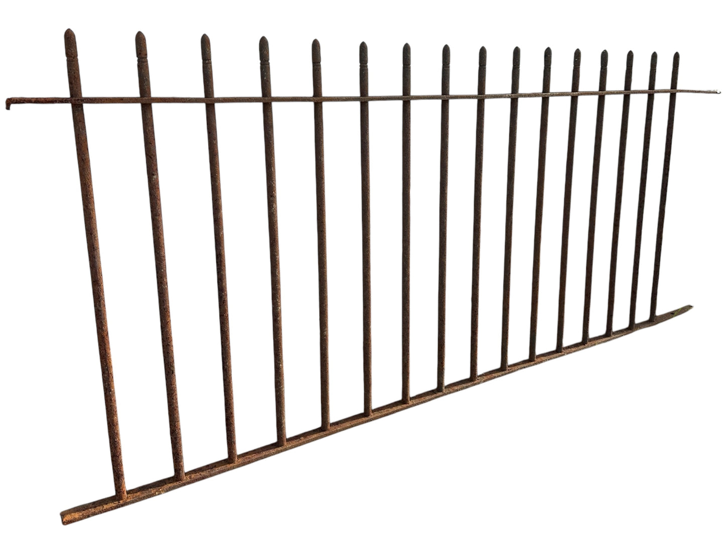 7 Ft of Antique Wrought Iron Picket Fencing GA21005