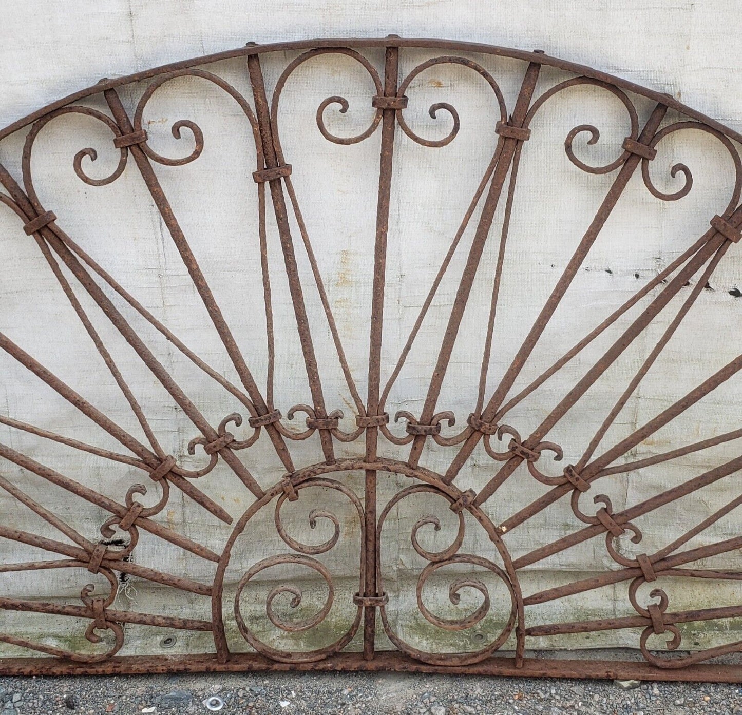 Unique Half Round Iron Panel 64" Wide by 31 3/4" Tall GA9462