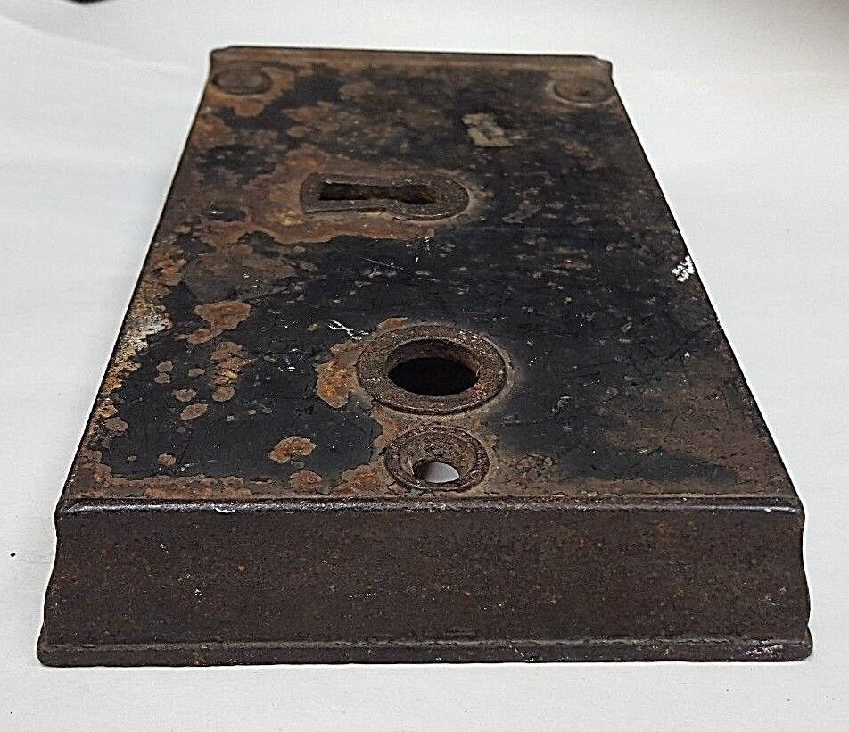 Cast Iron Left Side Rim Lock Box Case Only 7 3/4" x 4 7/8" GS00800