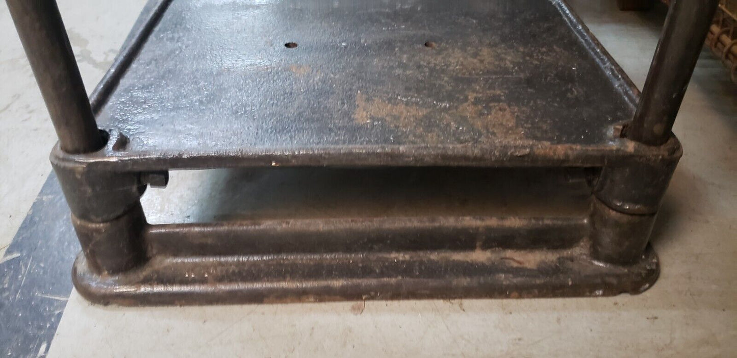 Salvaged Factory Cast Iron Three Tiered Etagere Shelf