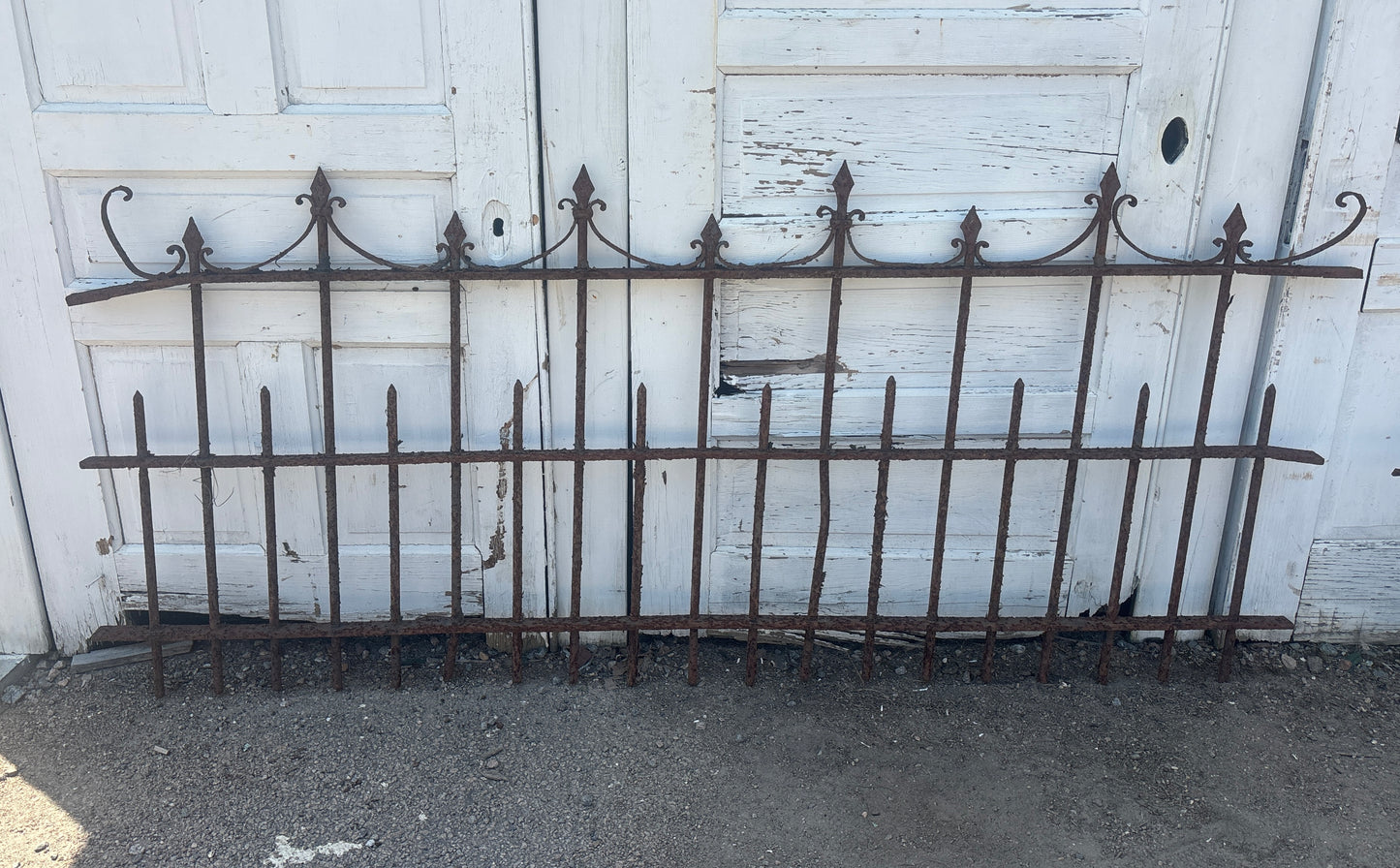 107.5 Feet of Wrought Iron Victorian Fence Panels GA21243