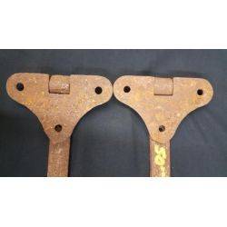 Pair of 14" Long Cast Iron Strap Hinges #GA163