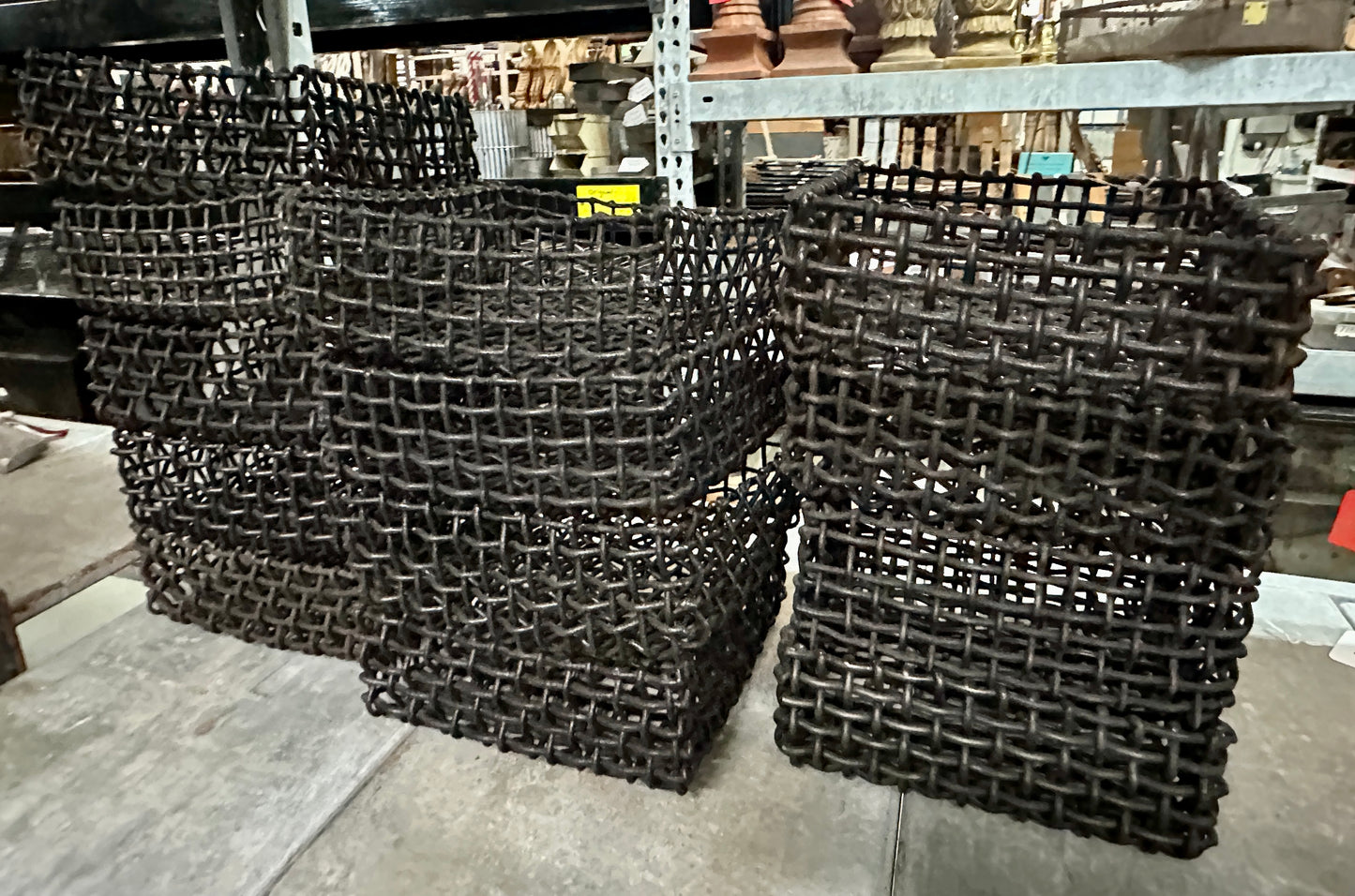Hand Crafted Steel Braided Baskets - 13 Available - GA20725