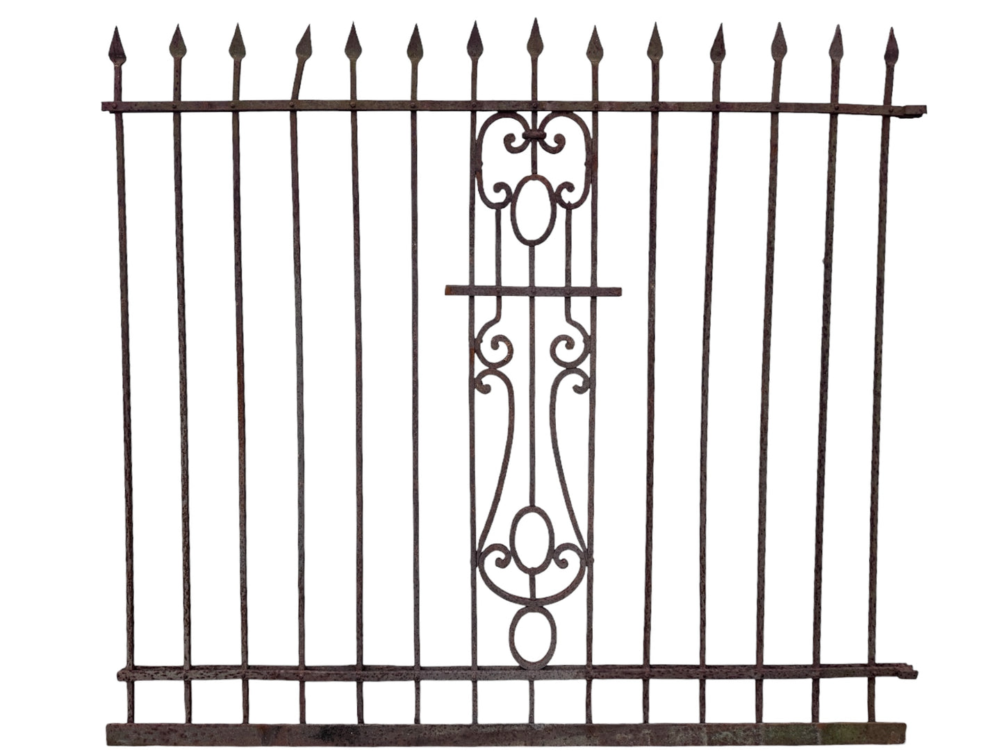 39 Ft of Antique Wrought Iron Fencing GA21049