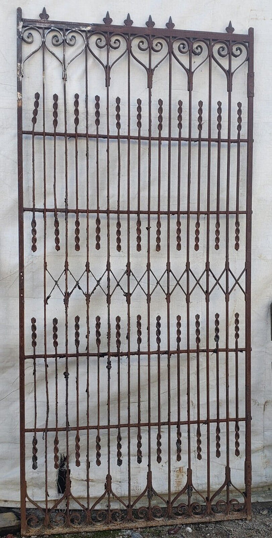 Ornate Tall Wrought Iron Gate 38 3/8" Wide by 82" Tall GA9602