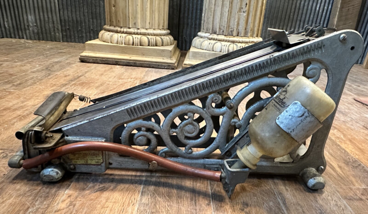 Antique Counterboy Sealing Tape Machine w/ Cast Iron Fretwork GA20195