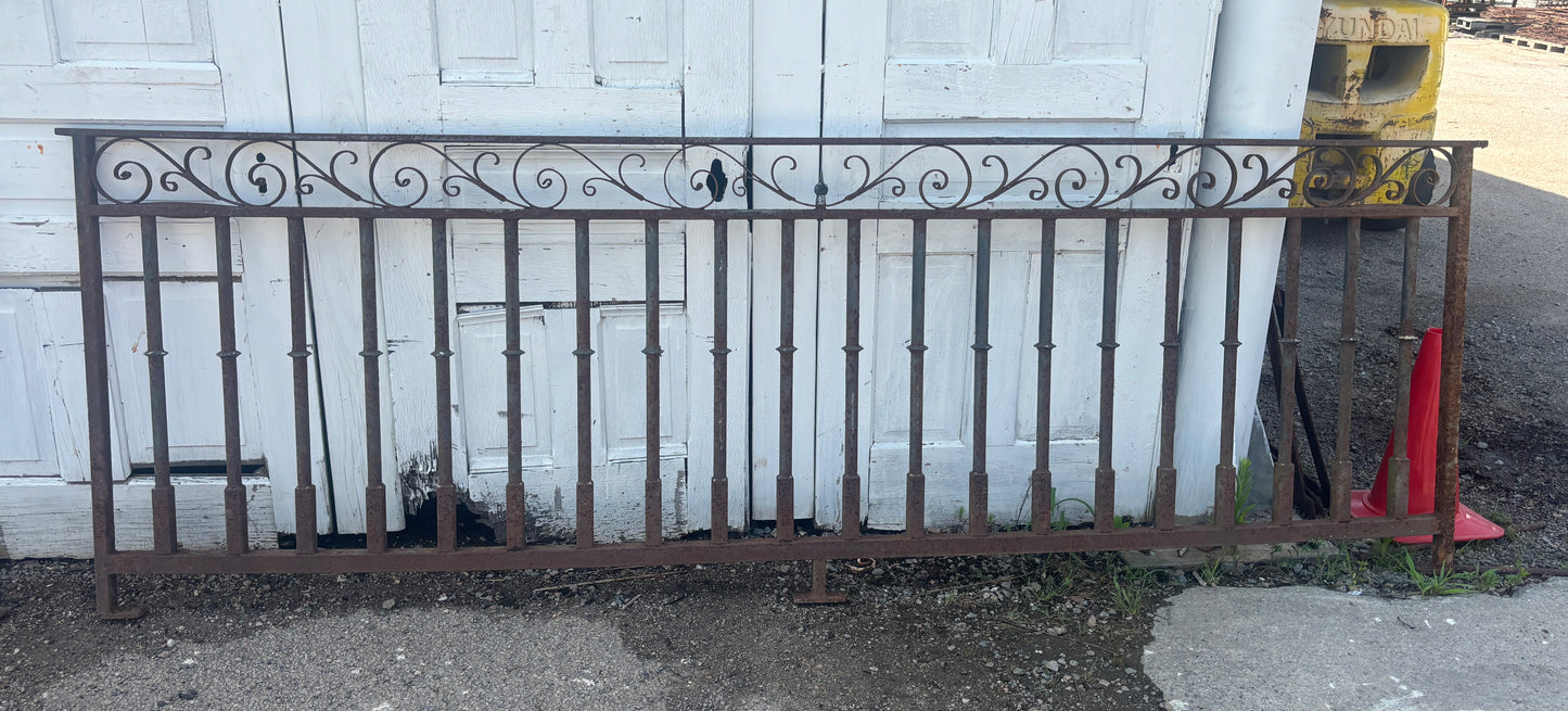 9 Foot Iron Fence Panel GA21310