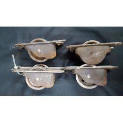 Set of 8 Cast Iron Window Wheel Pulleys #GA4300