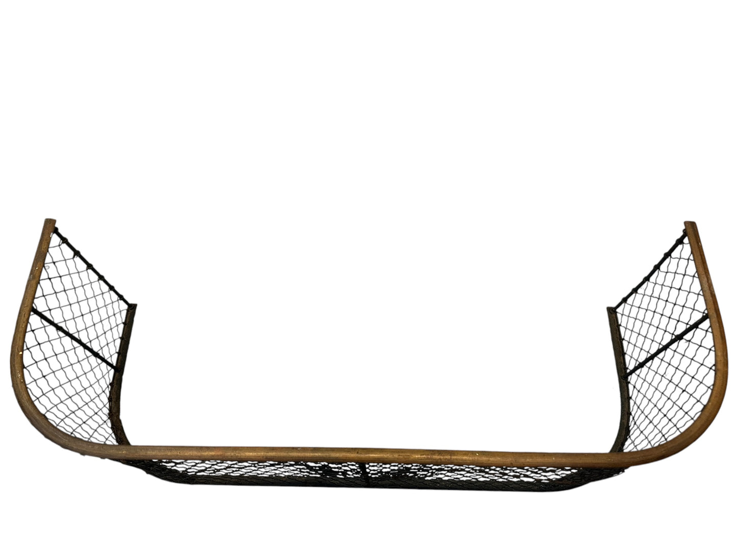 Antique Brass and Iron Wire Mesh Fireplace Fender GA21023