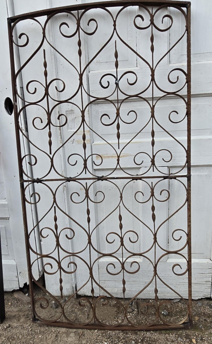Iron Framed Garden Gate w/ Scrollwork GAM0471
