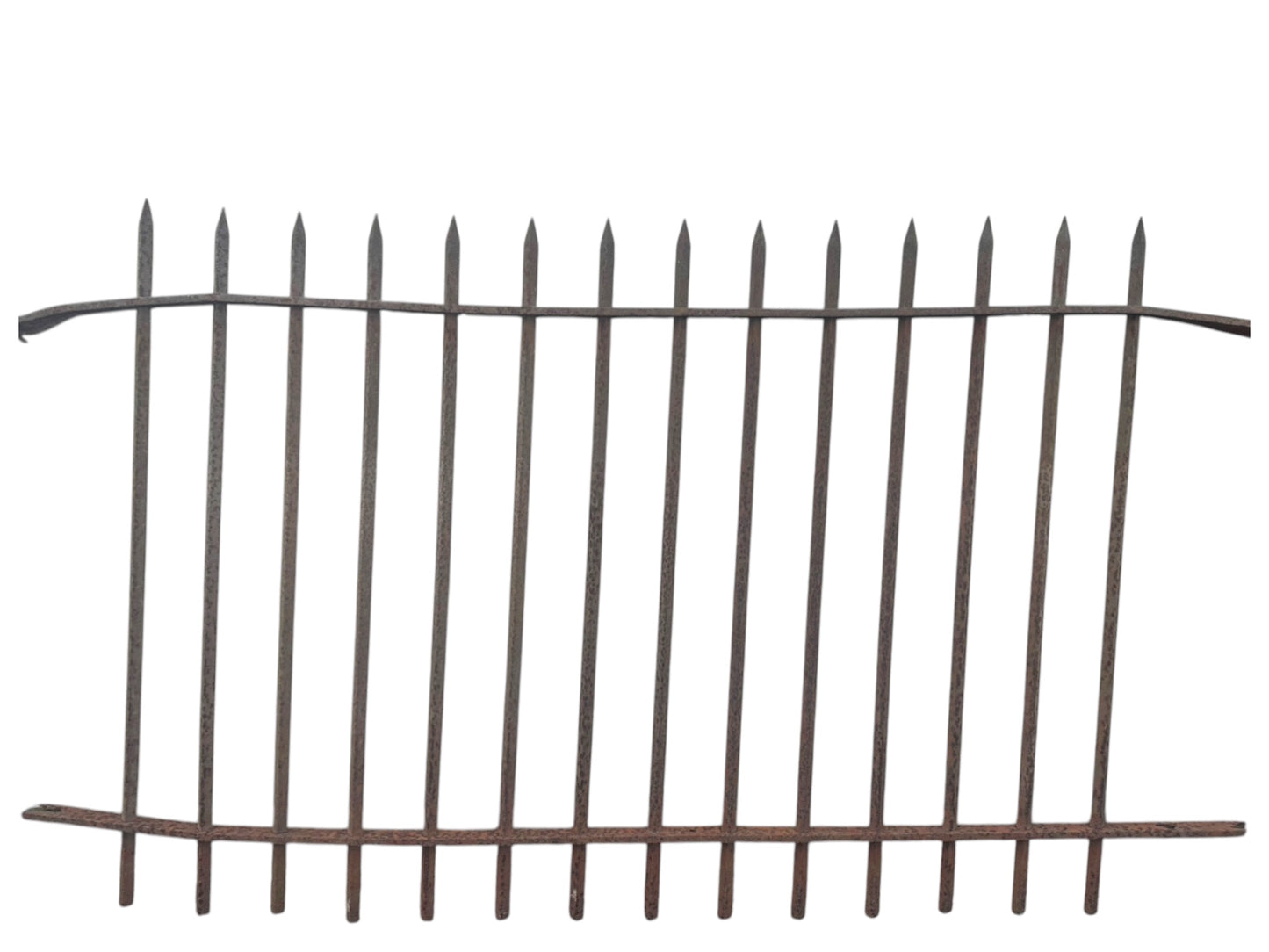 35 Ft of Antique Wrought Iron Spear Top Fencing GA20875