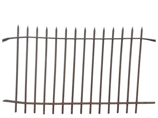 35 Ft of Antique Wrought Iron Spear Top Fencing GA20875
