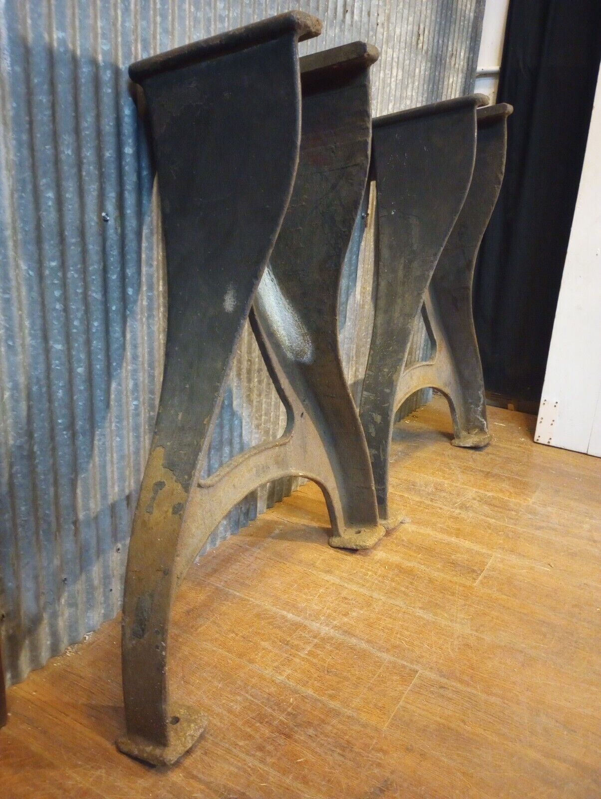 Pair of Cast Iron Machine Legs 31" Tall x 25" Wide