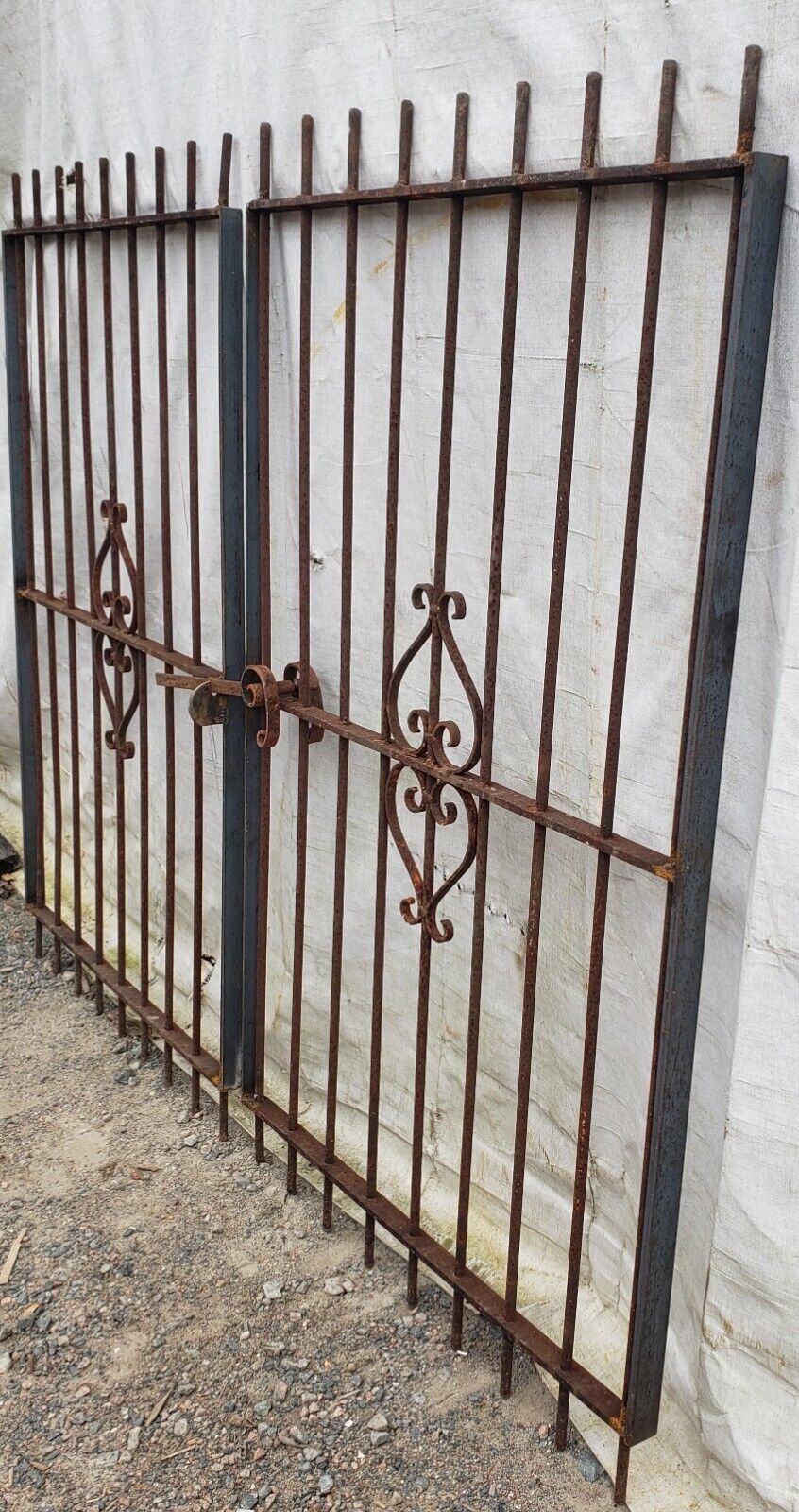 Pair of Wrought Iron Gate Panels 70" W x 58" T GA9533