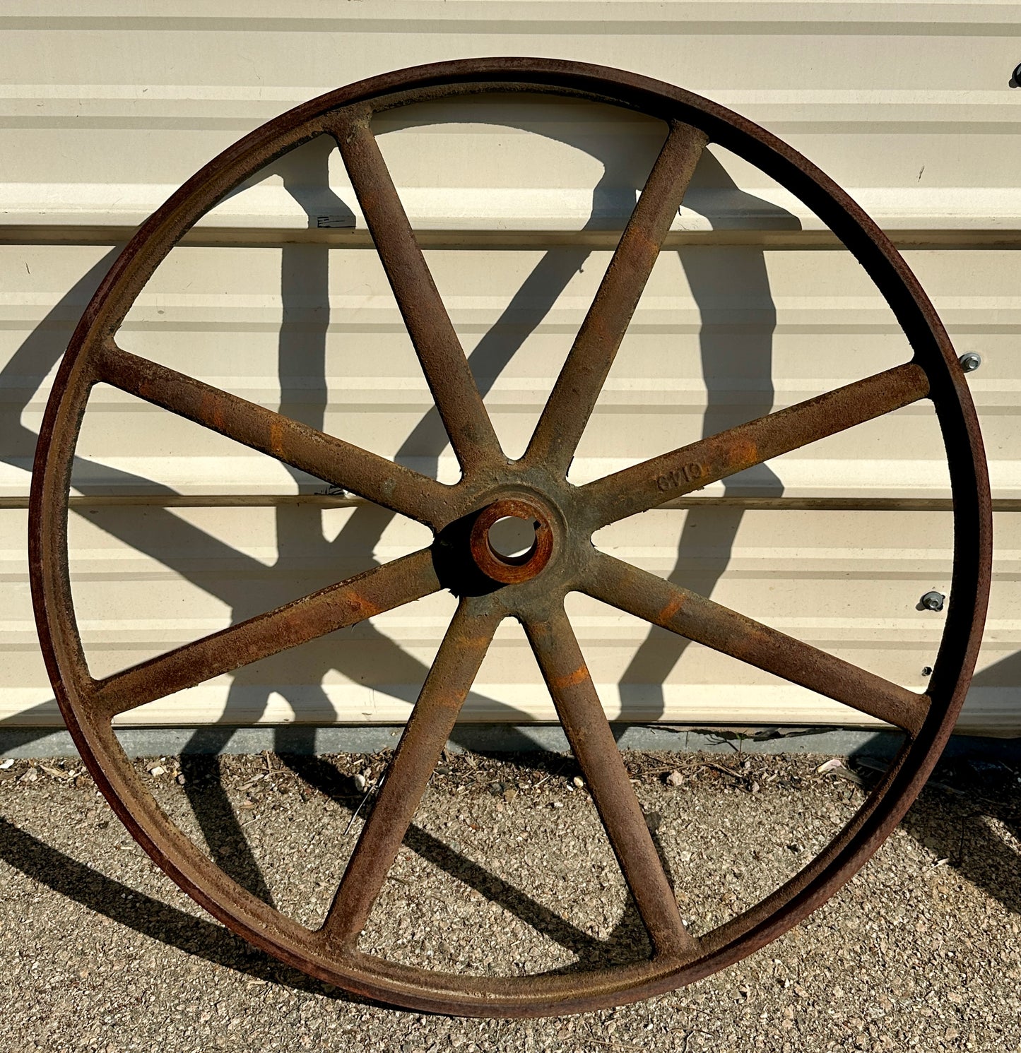Pair of Antique Industrial Cast Iron Jigsaw Wheels GA20913