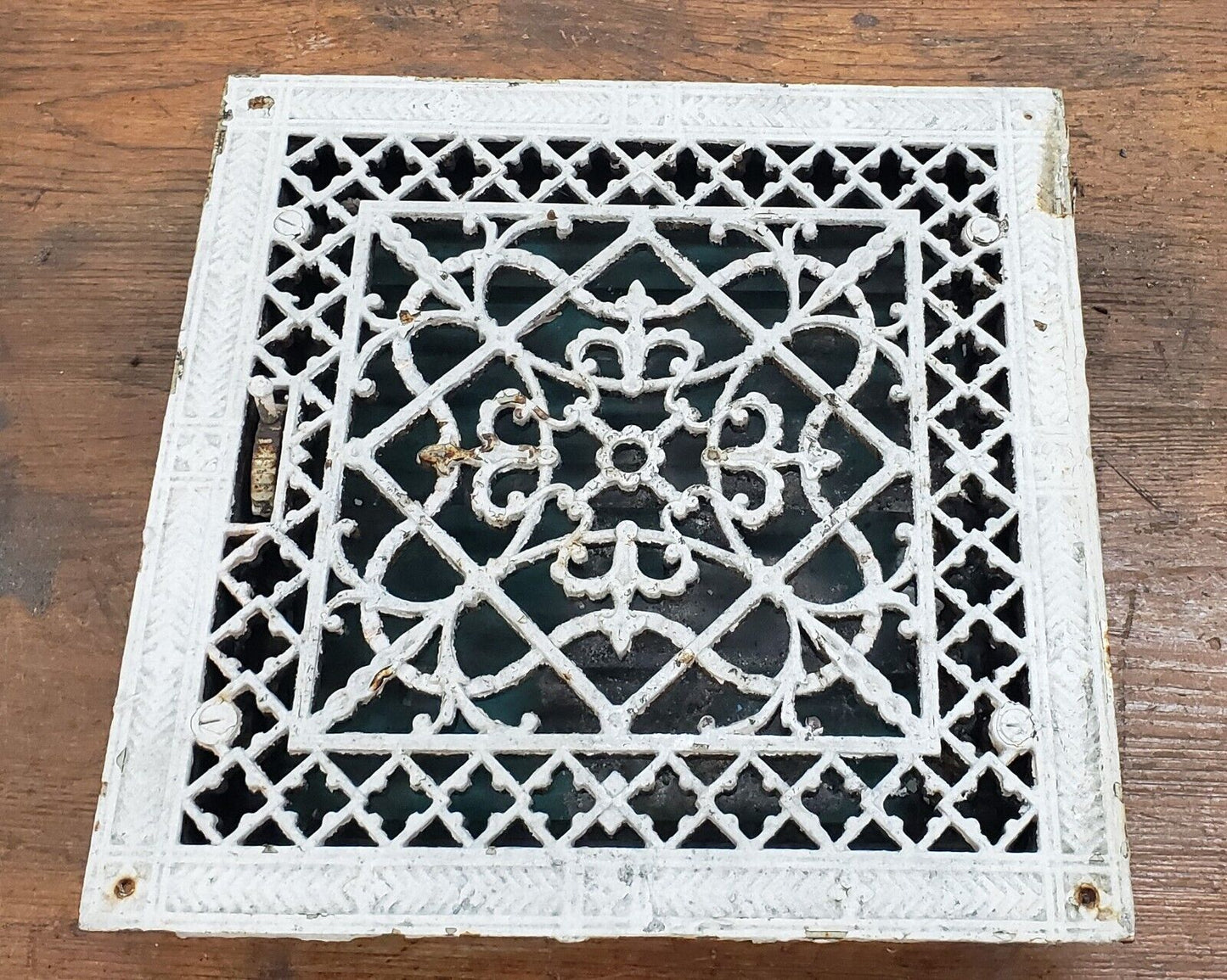 Ornate Cast Iron Floor Register Salvaged from a Washington D. C. Church GS00029