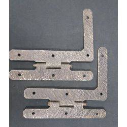 Pair of Hand Hammered H&L Door Hinges #GA153