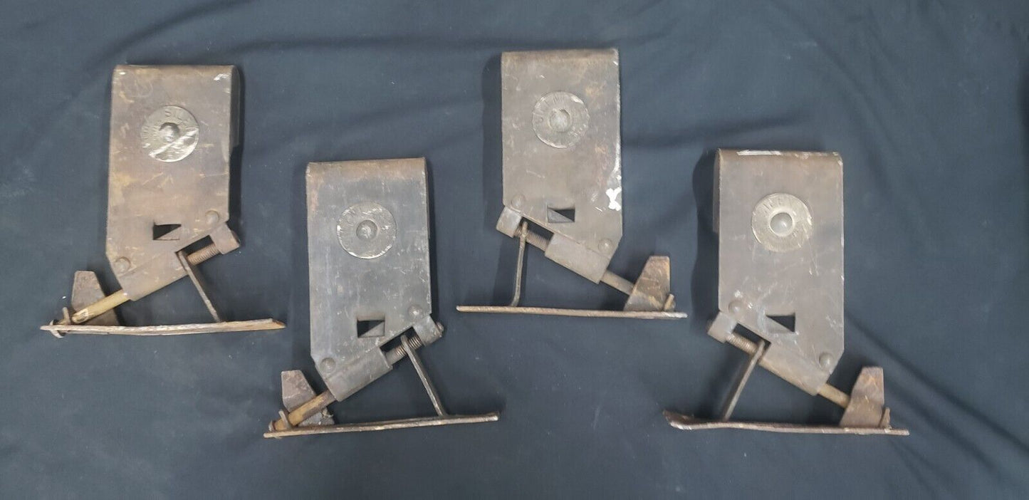 Set of 4 Tall Cast Iron Pocket Door Rollers 8" Tall x 6 3/4" Wide GS00275