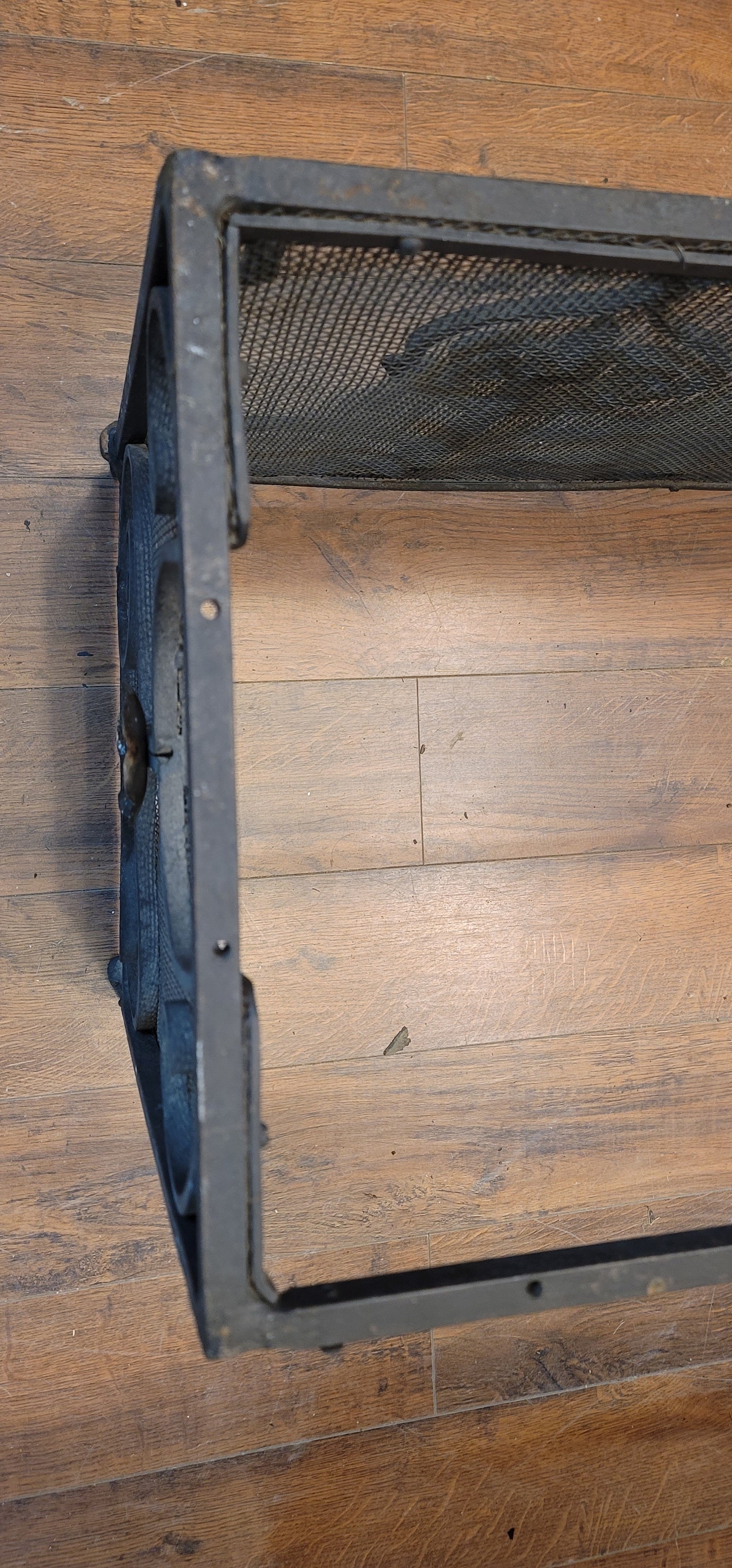 Vintage Ornate Wrought Iron Fireplace Fender 64" L x 16 1/2" T x 14" D GS00820