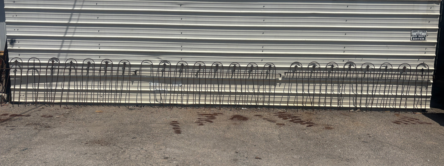 59 Feet of Wrought Iron Hairpin Fence Panels GA21272