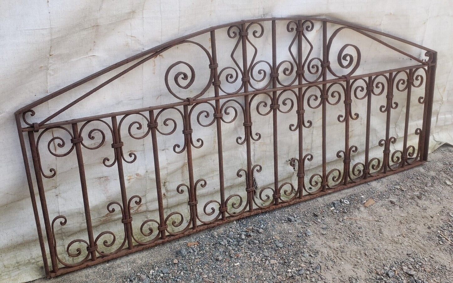 Unique Arched Iron Gate Panel 72" Wide by 30 3/4" Tall GA9464