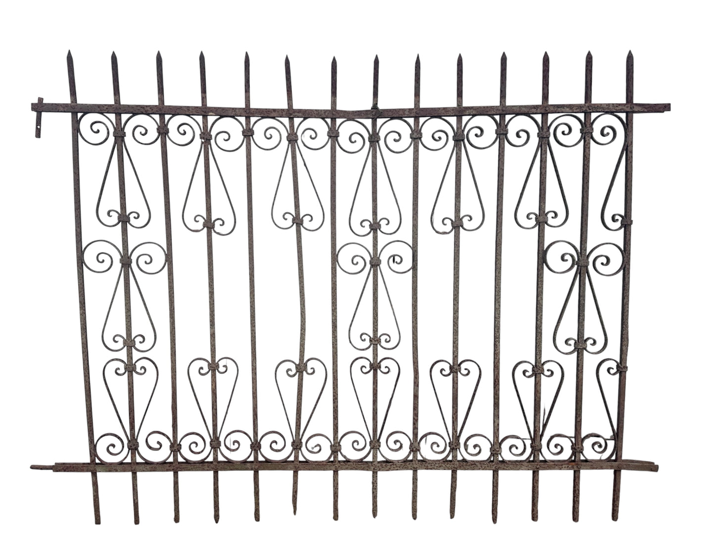 19 Ft of Antique Wrought Iron Fencing GA21063