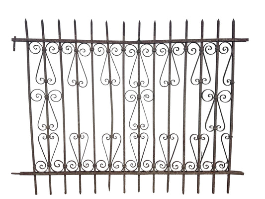 19 Ft of Antique Wrought Iron Fencing GA21063